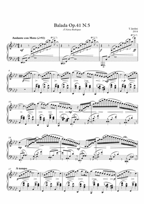 Op.41 Ballade N.5 Andante con Moto in F Minor