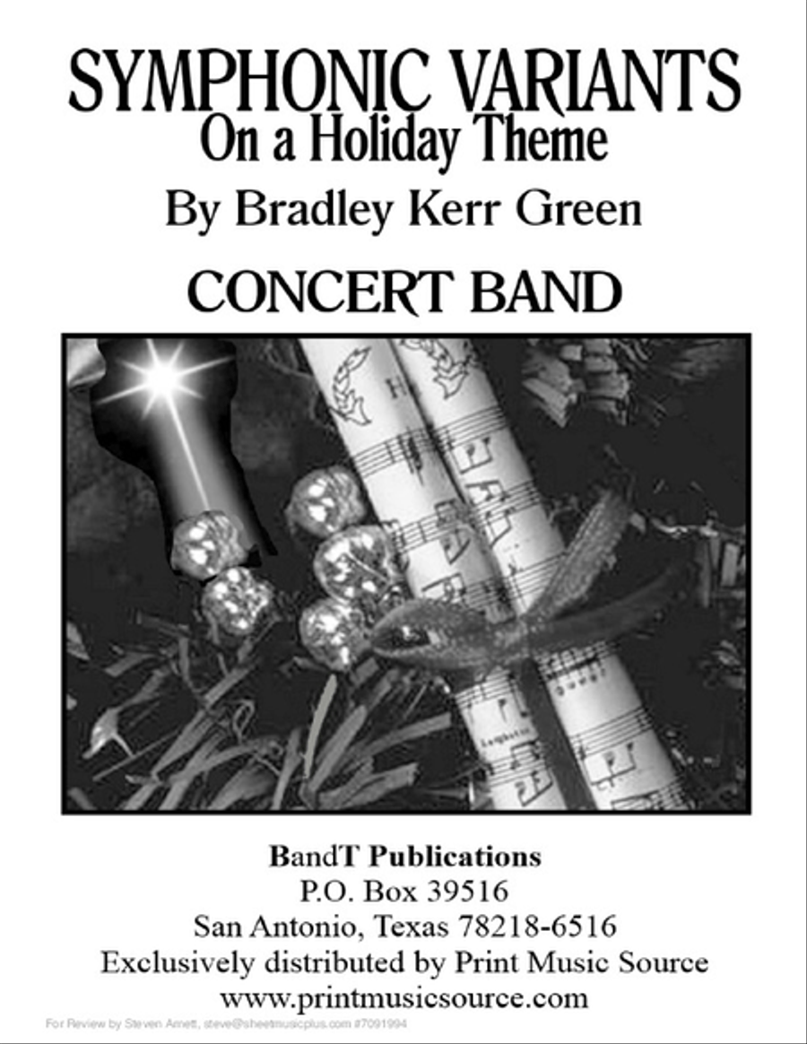 Symphonic Variants On A Holiday Theme Concert Band scores gallery preview page 1