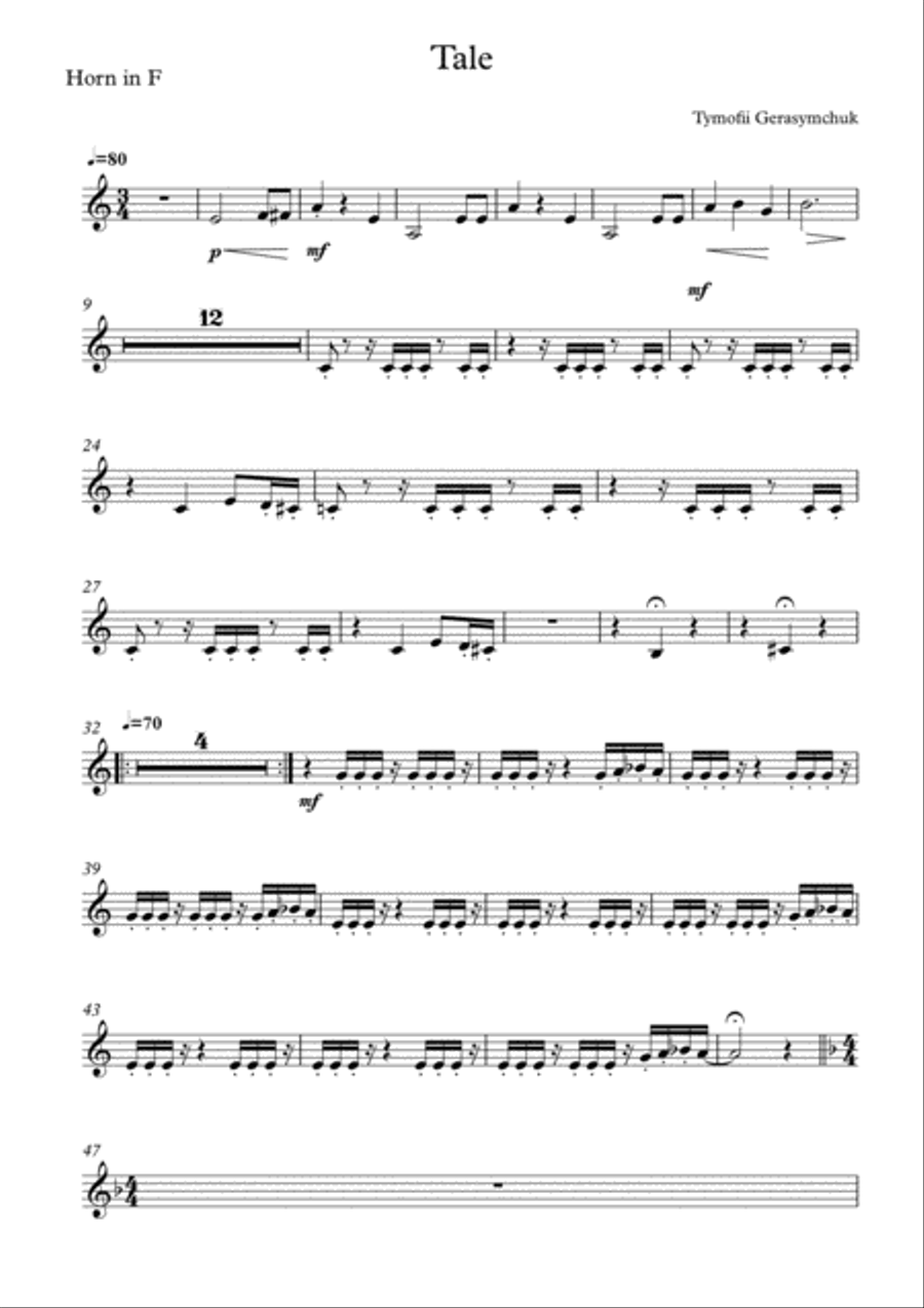 Tale. Soft jazzy music on 3/4 Jazz Ensemble scores gallery preview page 5