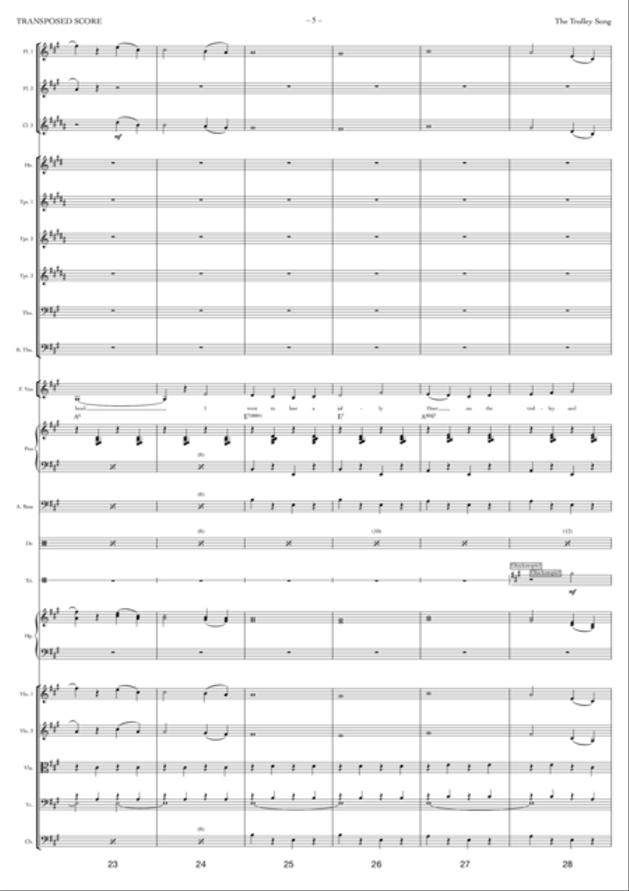 The Trolley Song Full Orchestra scores gallery preview page 5