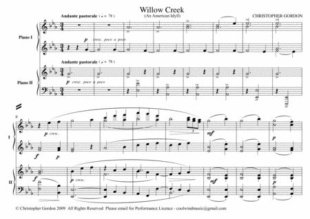 Willow Creek (An American Idyll) for 2 Pianos image number null