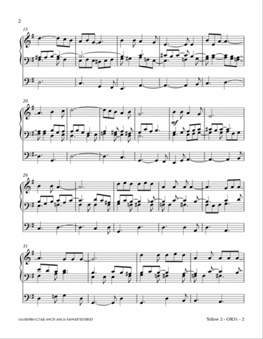 Yellow 2 Organ Solo scores gallery preview page 2