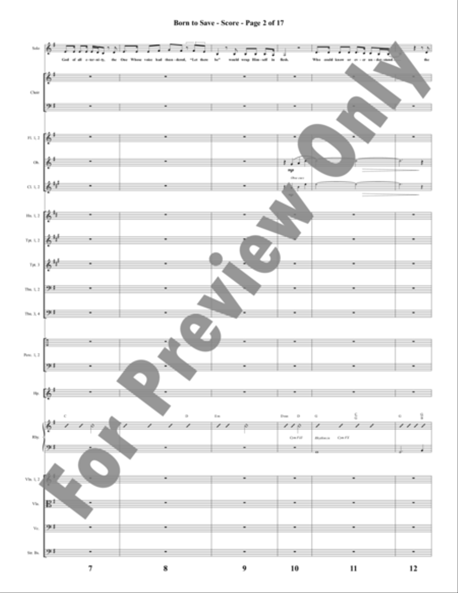 Born to Save - Orchestration Choir scores gallery preview page 3