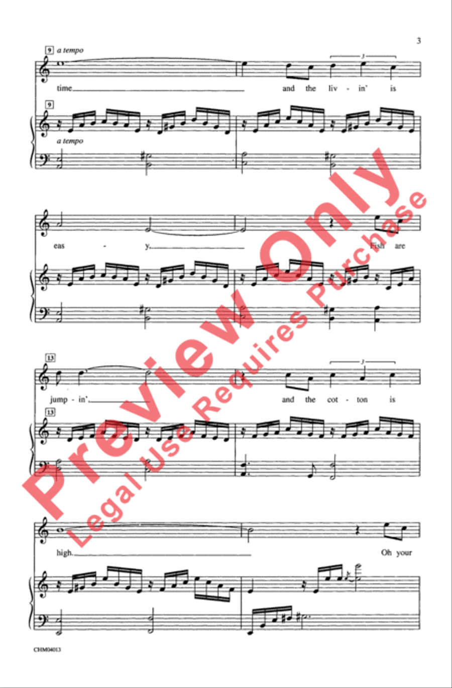 Summertime (from Porgy and Bess) Women's Choir scores gallery preview page 3