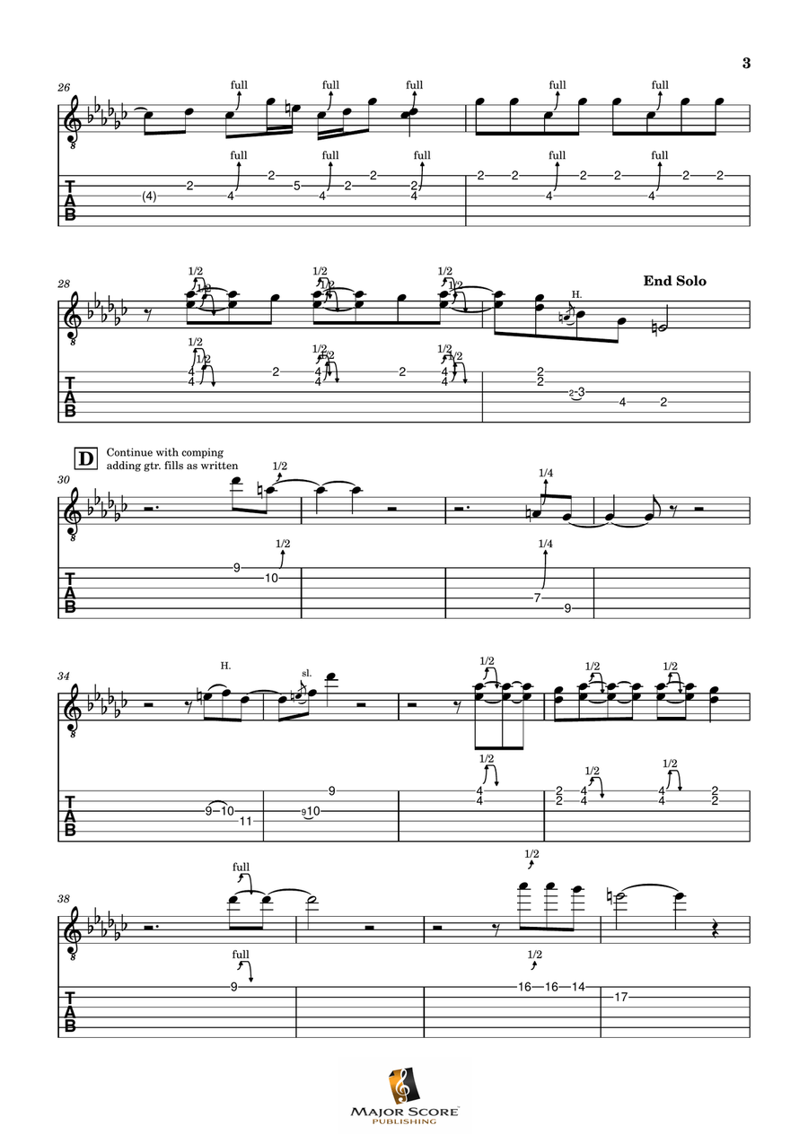 Old Time Rock & Roll Electric Guitar scores gallery preview page 3