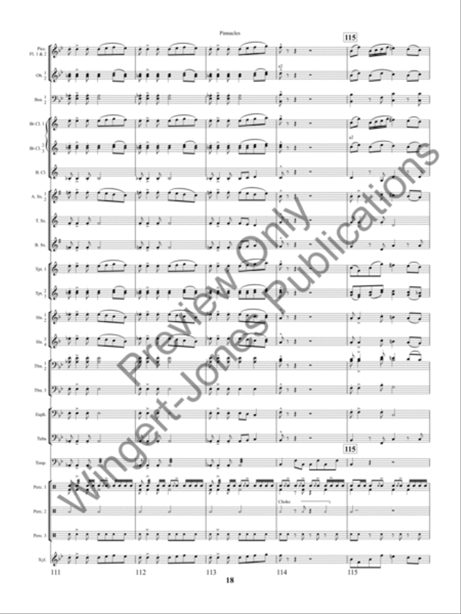 Pinnacles Concert Band scores gallery preview page 21