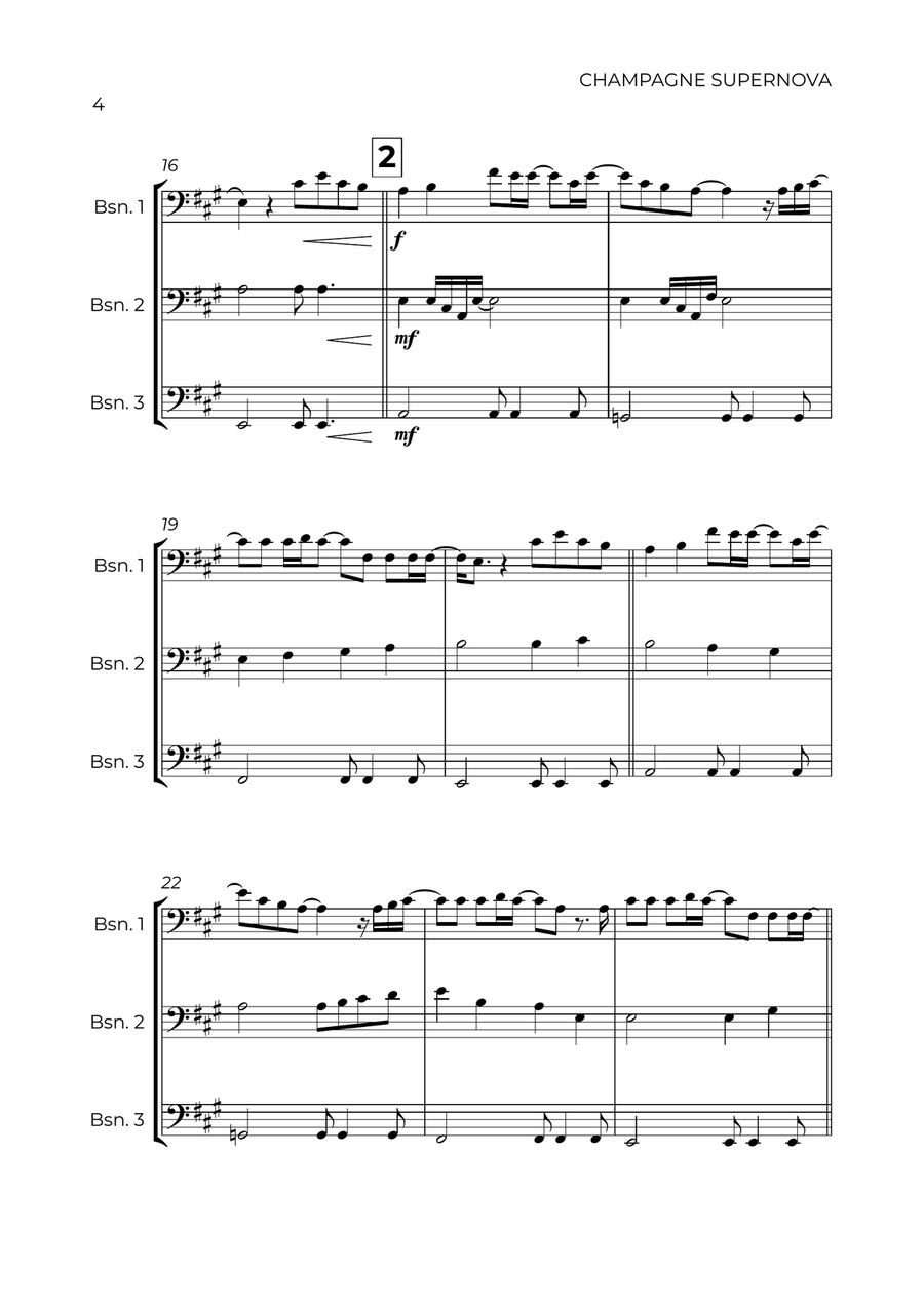 Champagne Supernova Woodwind Trio scores gallery preview page 4
