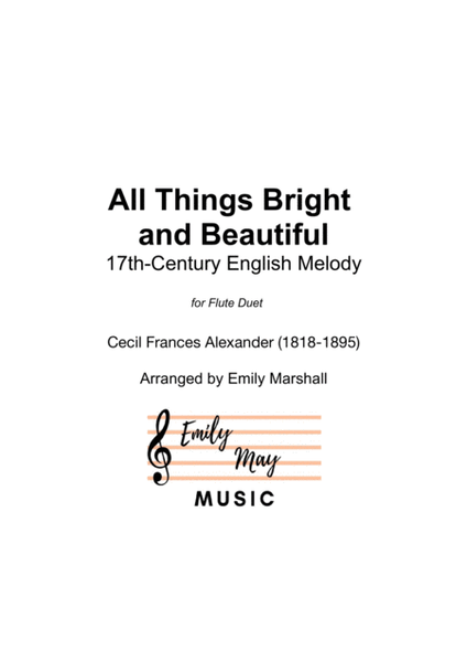 All Things Bright and Beautiful (for Flute Duet) image number null