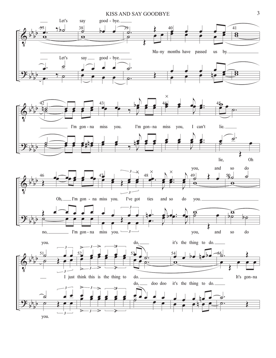 Kiss And Say Goodbye Kiss And Say Goodbye Small Ensemble scores gallery preview page 3