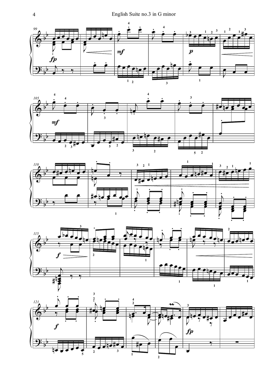 English Suite No.3 English Suite No.3 Piano Solo scores gallery preview page 4