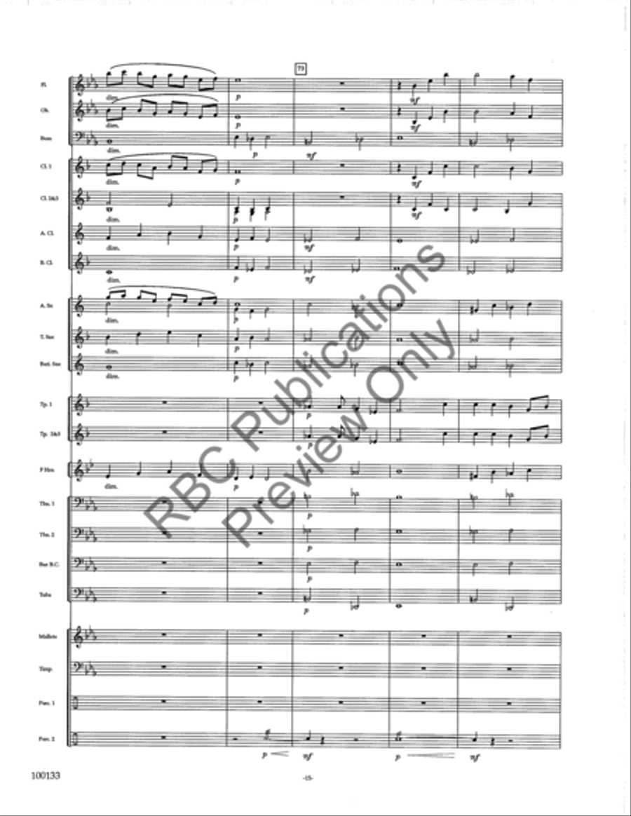Along The Rio Grande (Score) Concert Band scores gallery preview page 18
