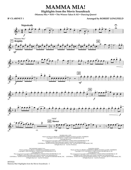 Mamma Mia! - Highlights from the Movie Soundtrack - Bb Clarinet 1