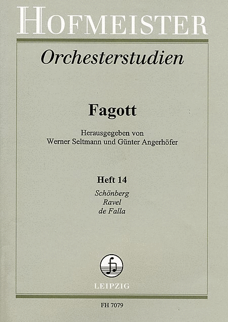 Orchesterstudien fur Fagott, Heft 14: de Falla, Ravel, Schonberg