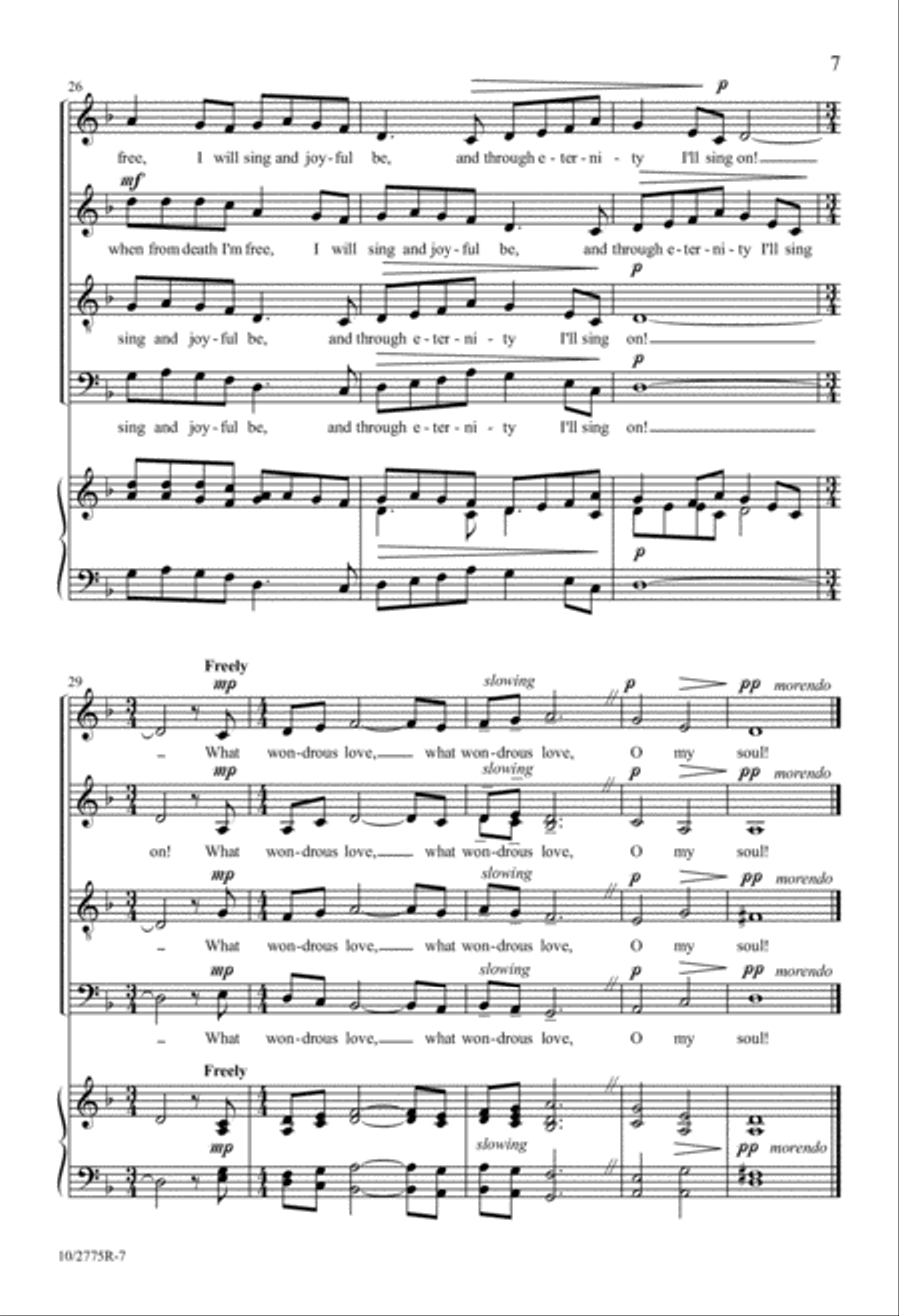 What Wondrous Love is This! 4-Part scores gallery preview page 6