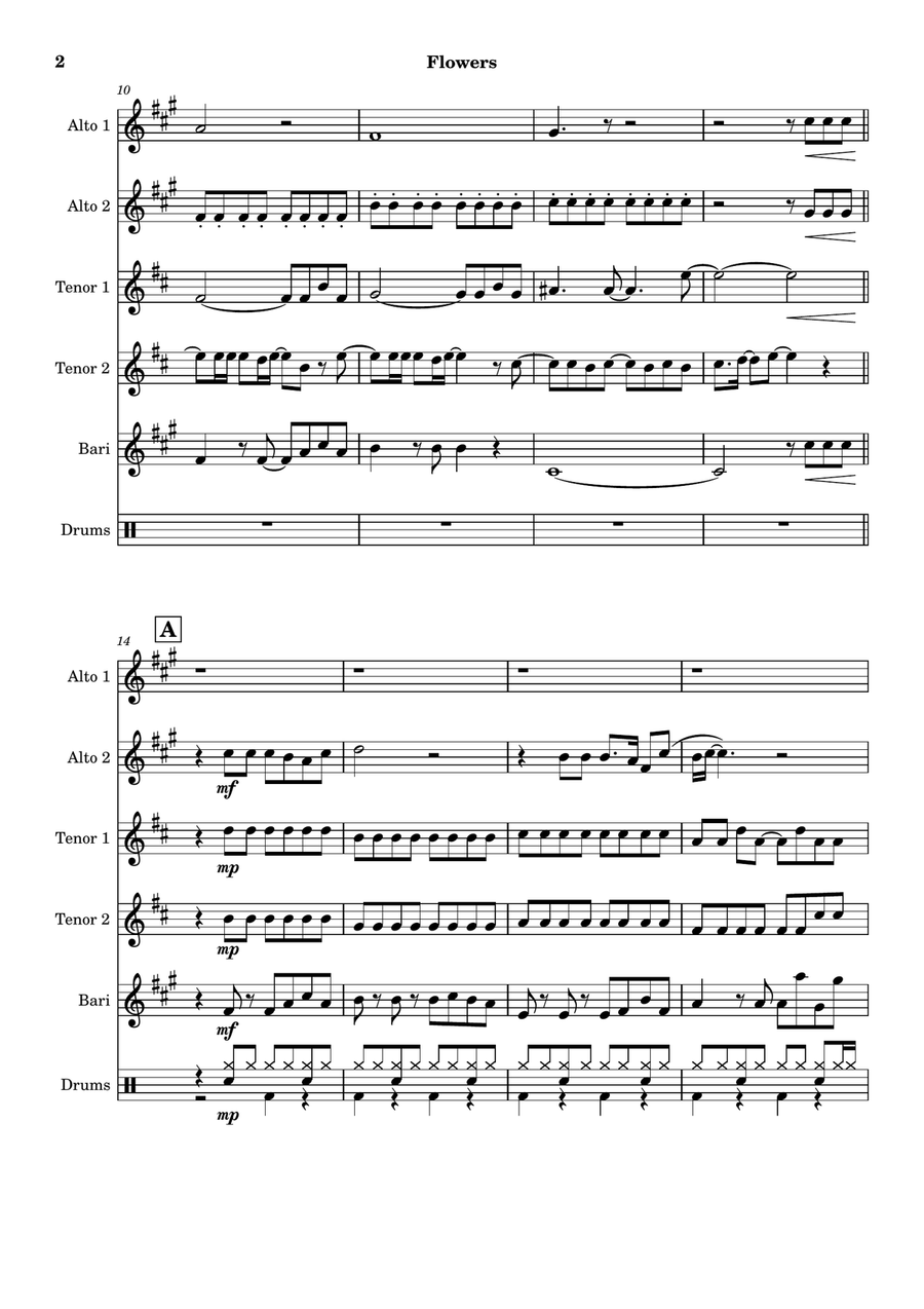Flowers Tenor Saxophone scores gallery preview page 2