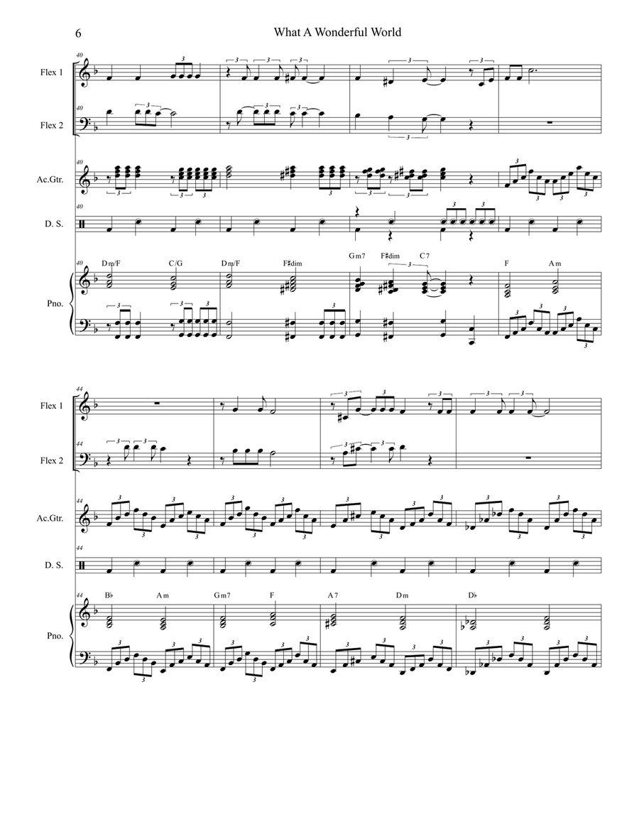 What A Wonderful World Large Ensemble scores gallery preview page 6