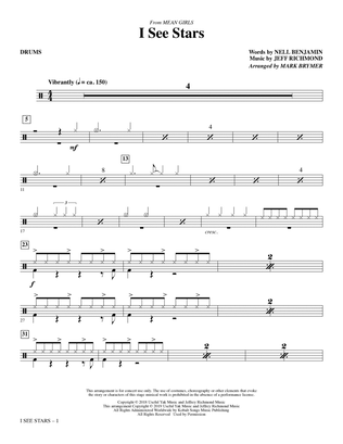 Book cover for I See Stars (from Mean Girls: The Broadway Musical) (arr. Mark Brymer) - Drums
