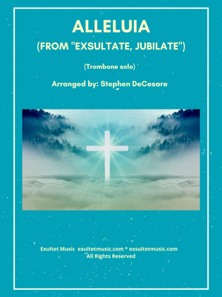 Book cover for Alleluia (from "Exsultate, Jubilate") (Trombone solo and Piano)