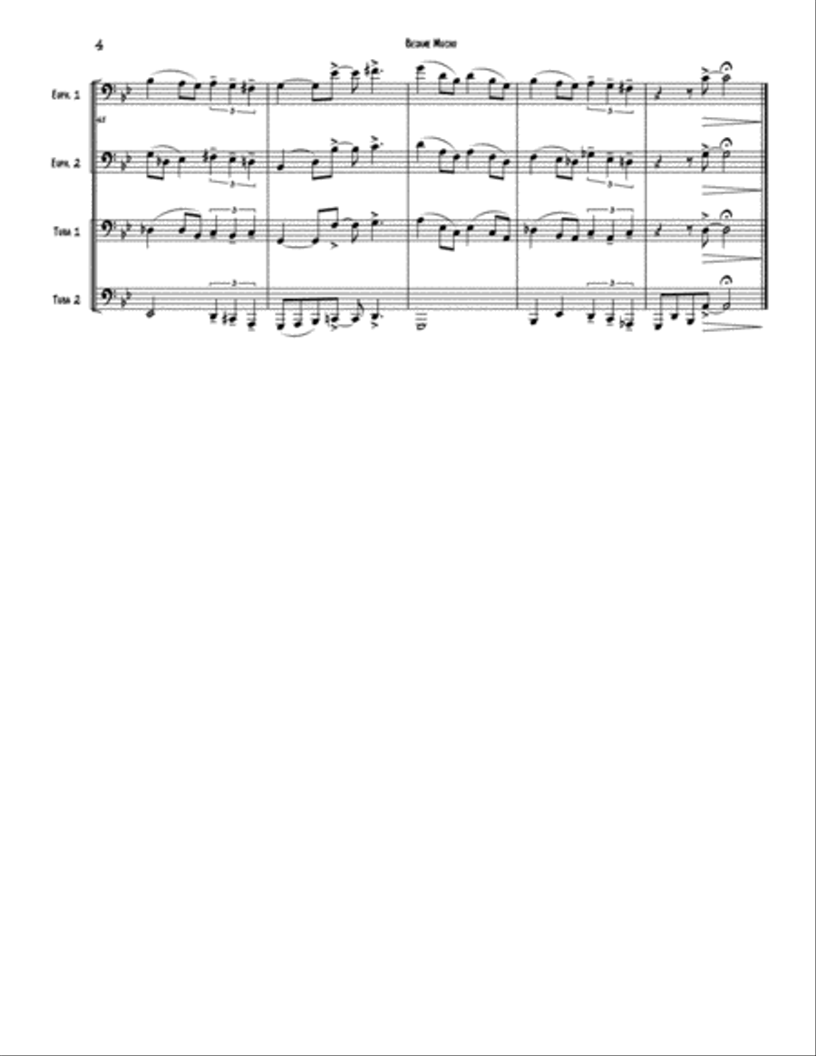 Besame Mucho (Kiss Me Much) Brass Ensemble scores gallery preview page 4