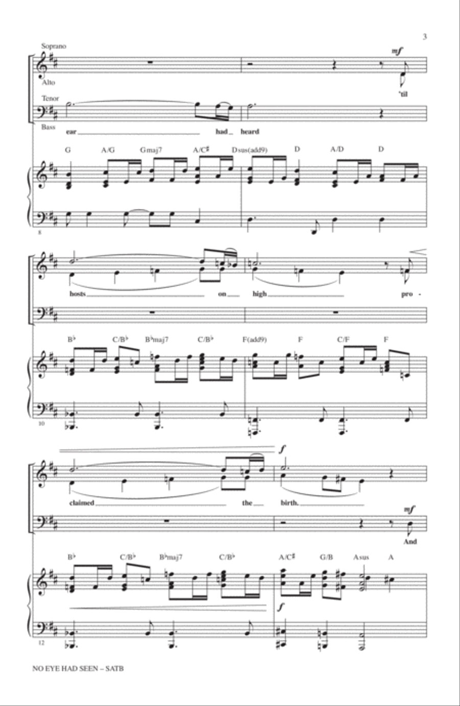 No Eye Had Seen 4-Part scores gallery preview page 2