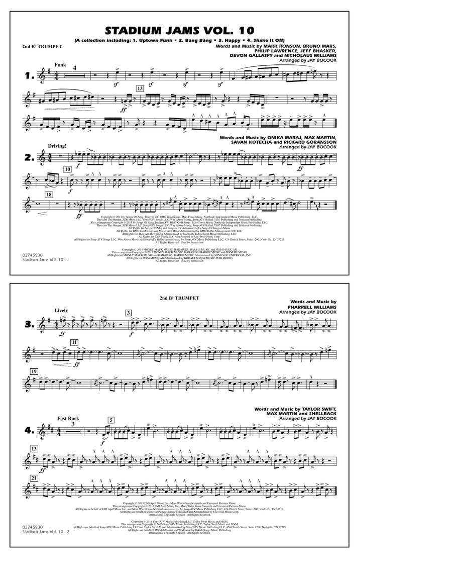 Stadium Jams Vol. 10 - 2nd Bb Trumpet