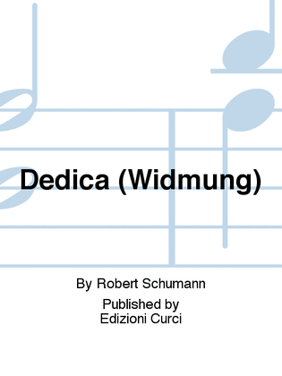 Book cover for Dedica (Widmung)