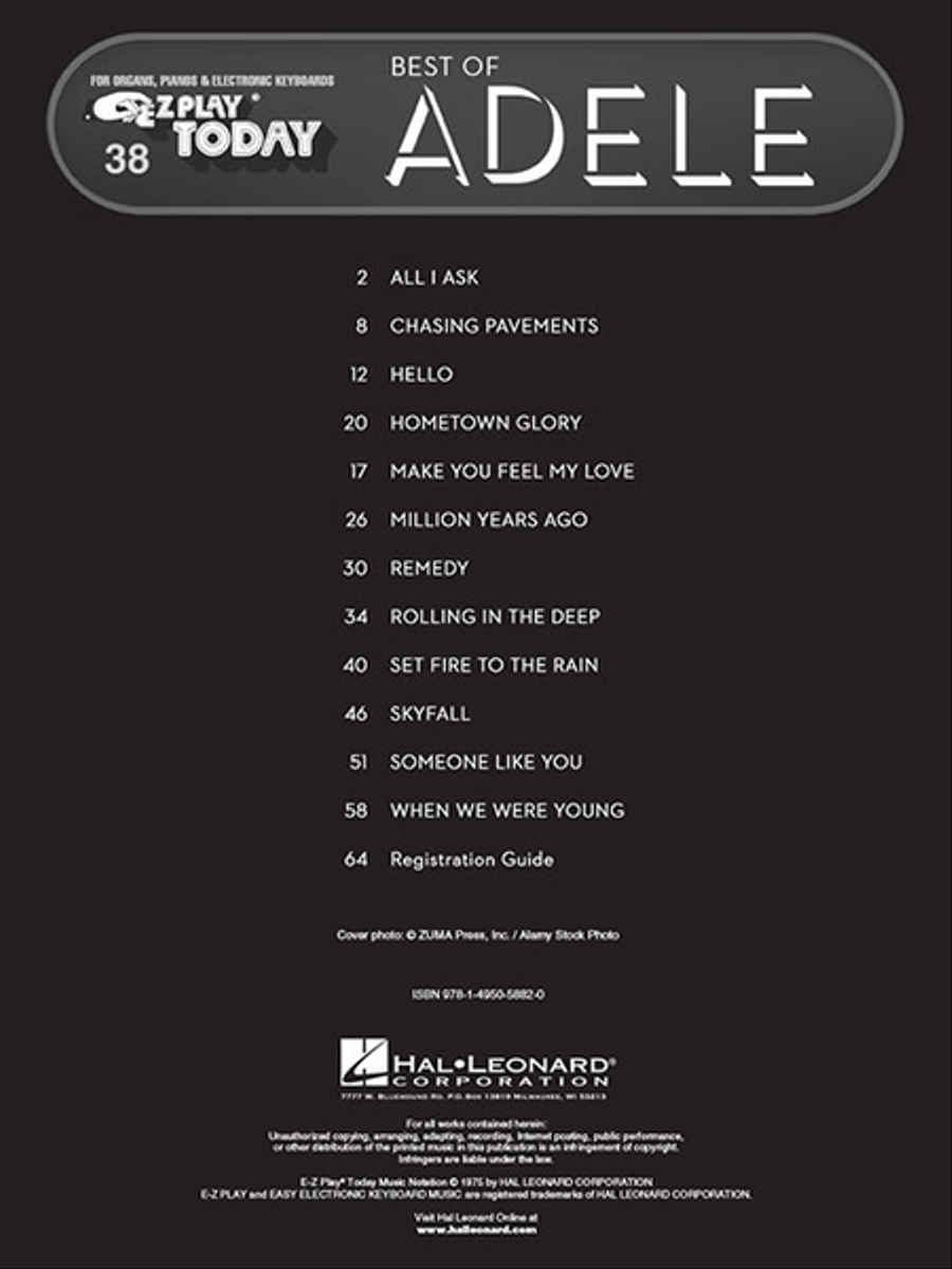 Best of Adele Best of Adele Electronic Keyboard scores gallery preview page 2