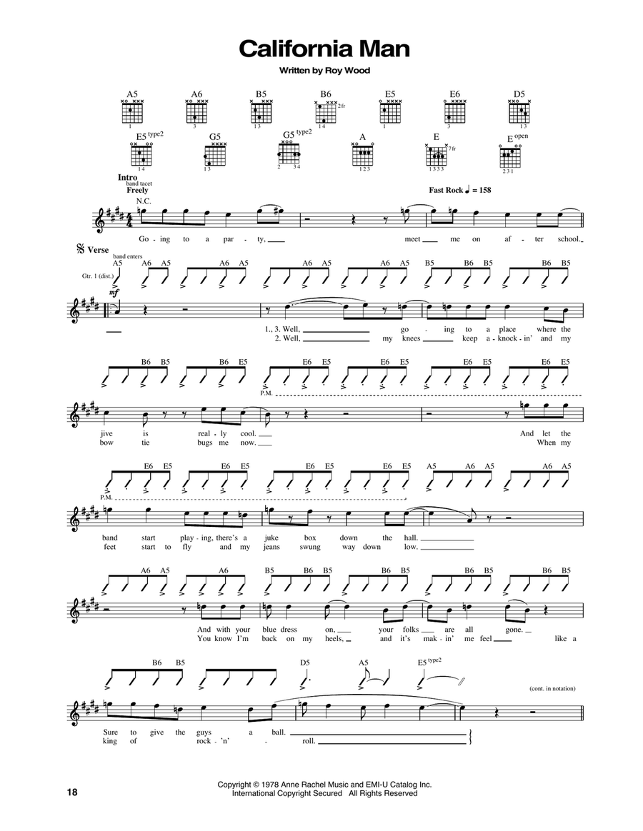 California Man Acoustic Guitar scores gallery preview page 1