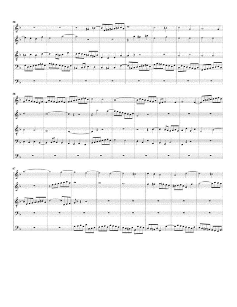 Fuga sopra Magnificat, BWV 733 (arrangement for 5 recorders) Recorder scores gallery preview page 3