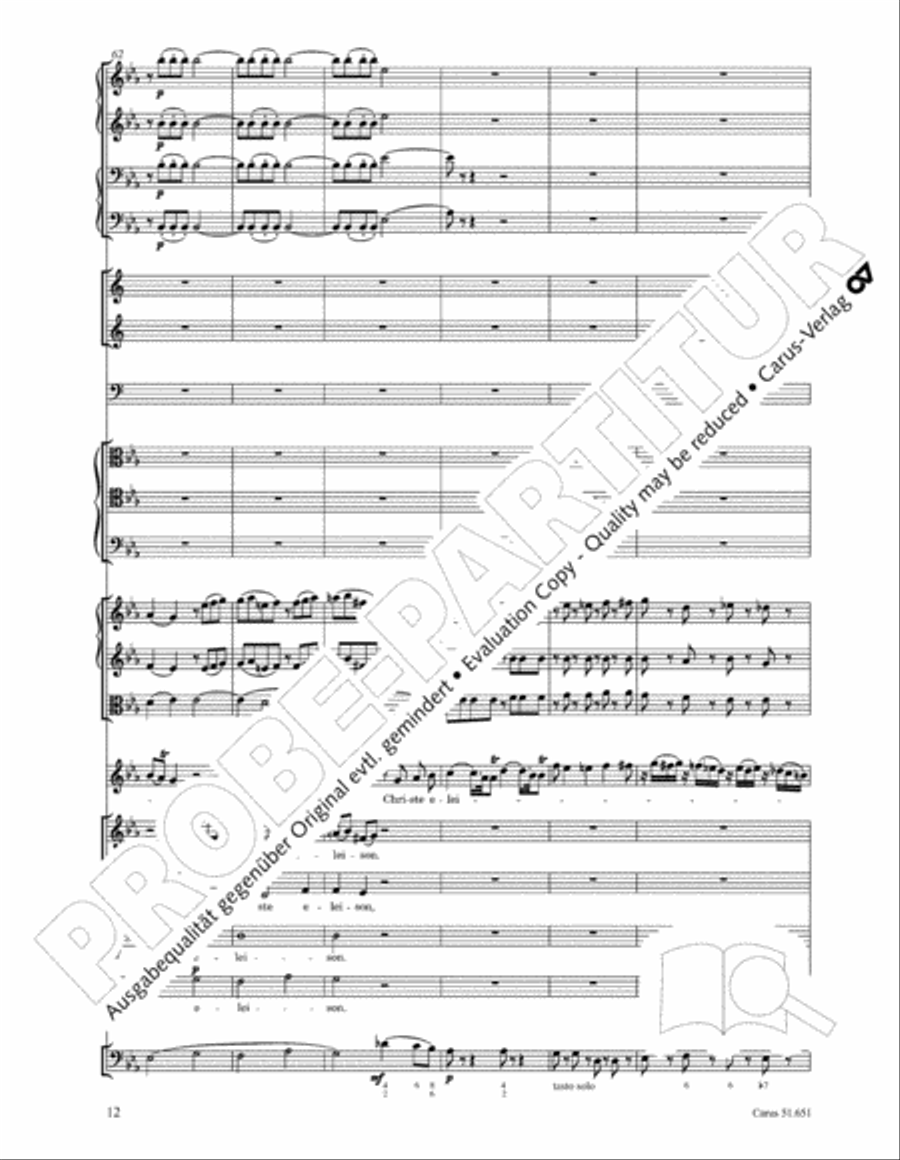 C Minor Mass, K. 427 (Missa in c KV 427) 4-Part scores gallery preview page 28