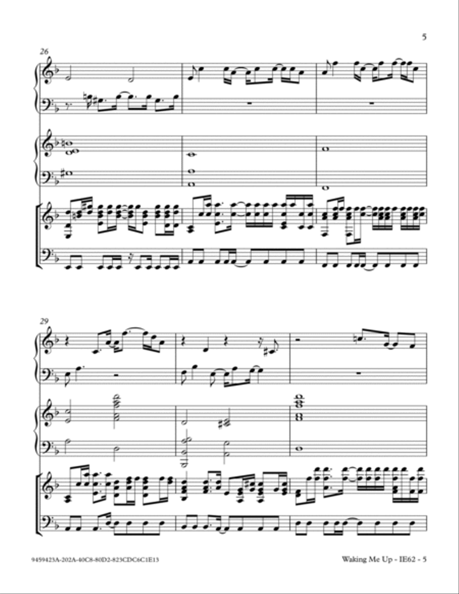 Waking Me Up Small Ensemble scores gallery preview page 5