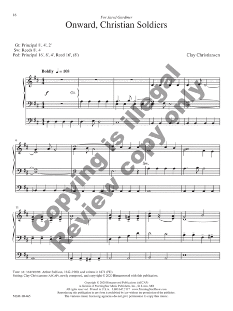 Arise and Shine Organ scores gallery preview page 7
