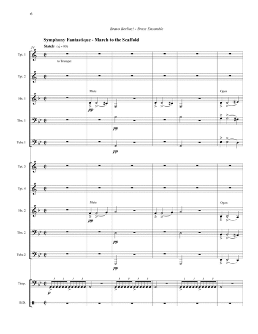 Bravo Berlioz! for 10-part Brass Ensemble with Timpani & Bass Drum