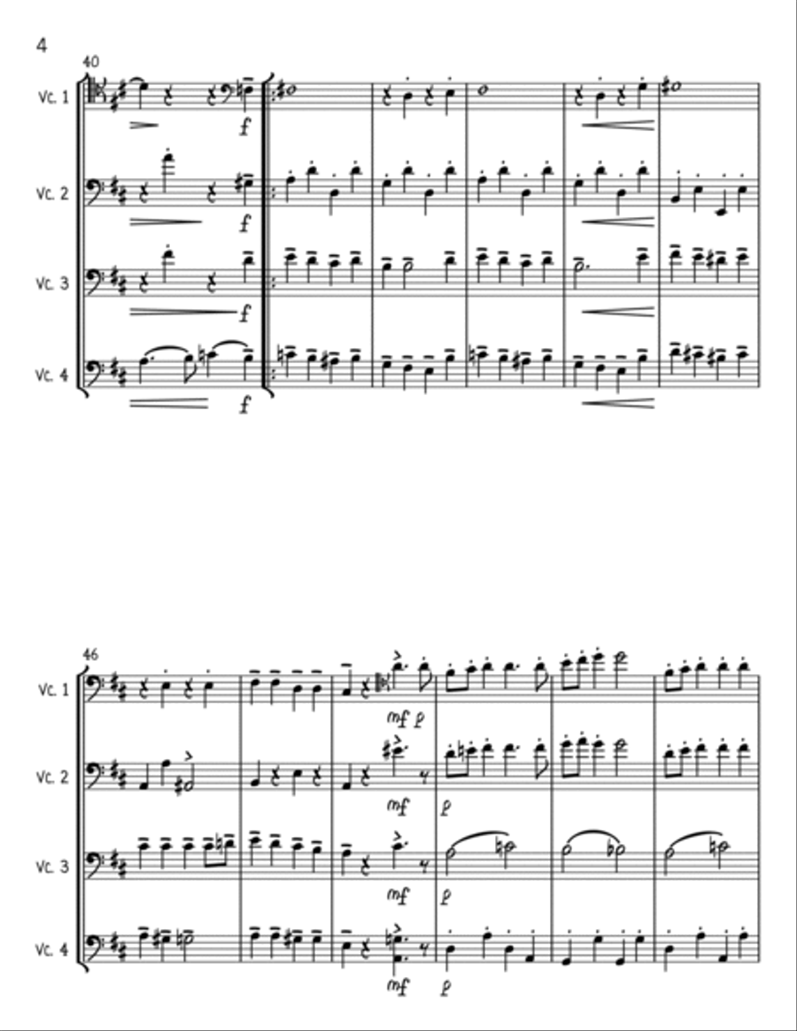 Santa Claus Is Comin' To Town Cello scores gallery preview page 4