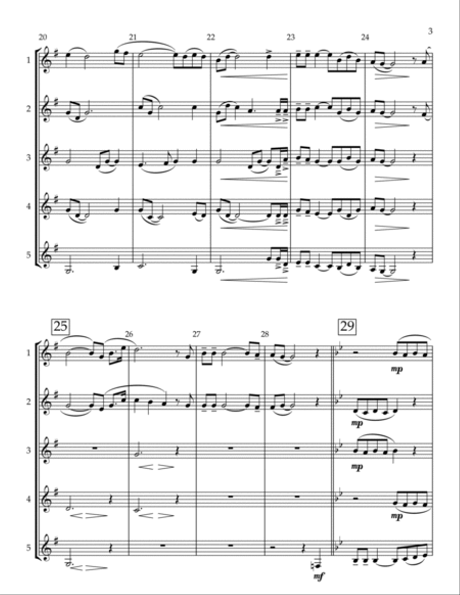 Shenandoah - Clarinet Quintet Clarinet Quintet scores gallery preview page 3