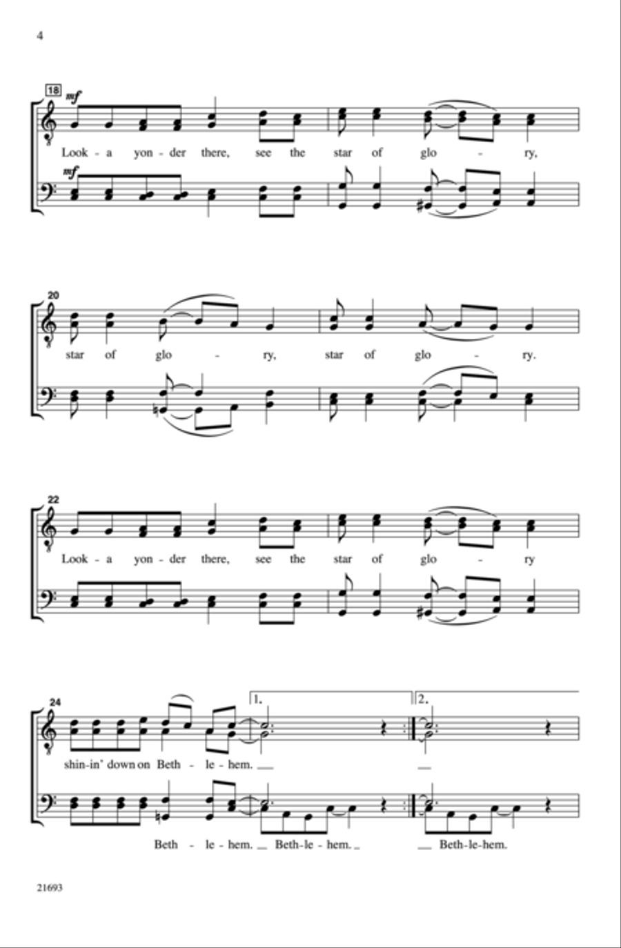 Star of Glory Star of Glory Men's Choir scores gallery preview page 4