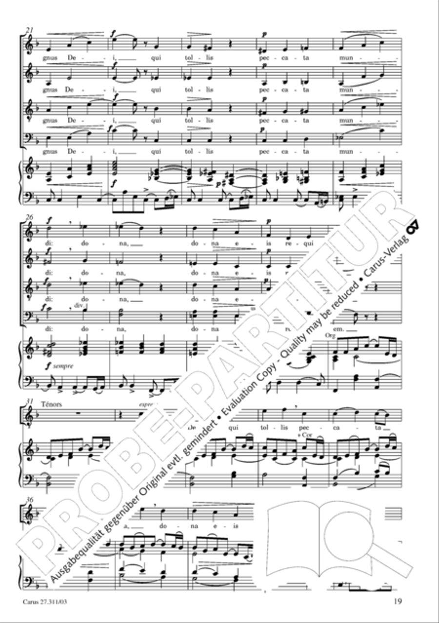 Requiem - church version (Requiem. Fassung mit kleinem Orchester) 4-Part scores gallery preview page 20