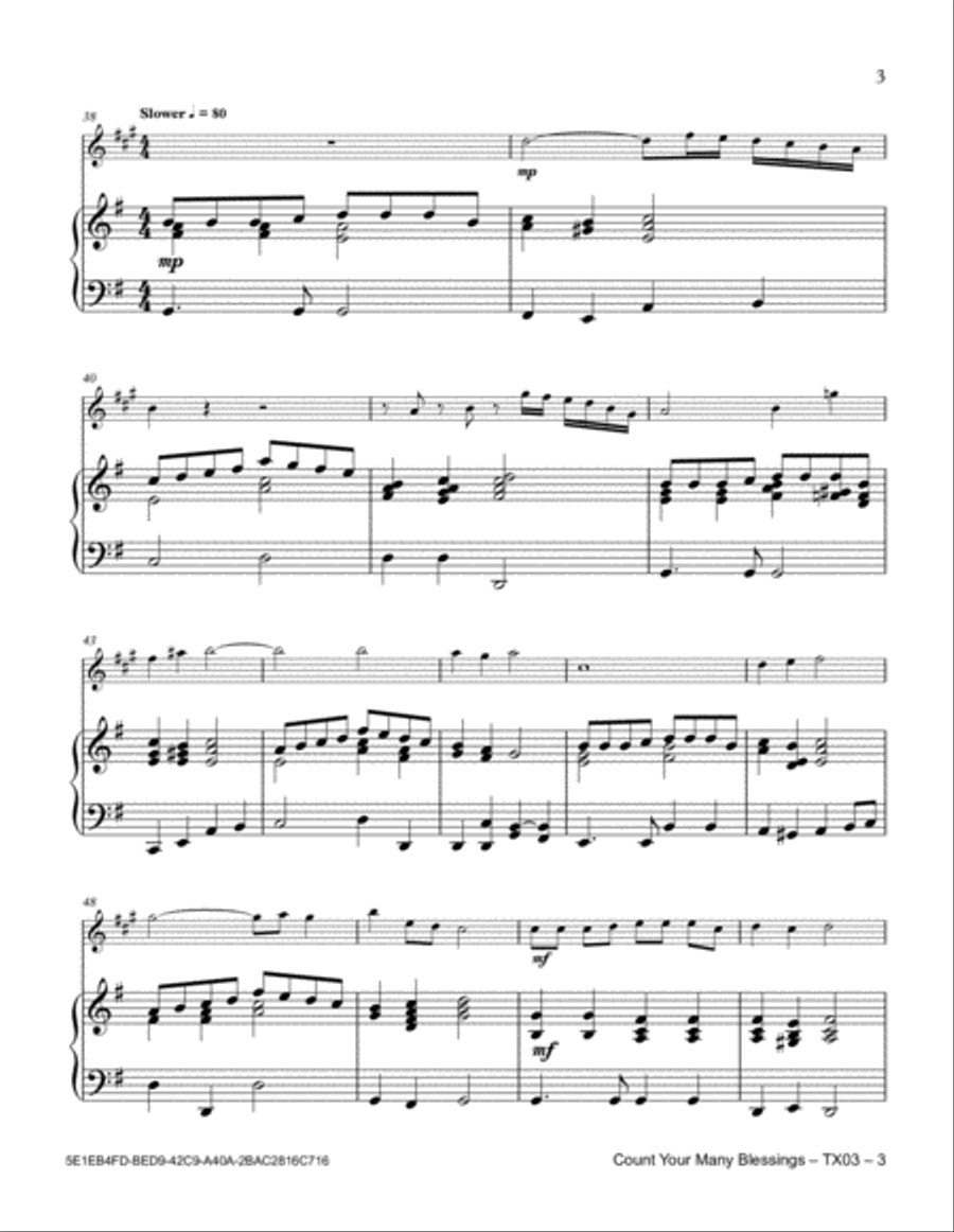 Count Your Many Blessings Tenor Saxophone scores gallery preview page 3