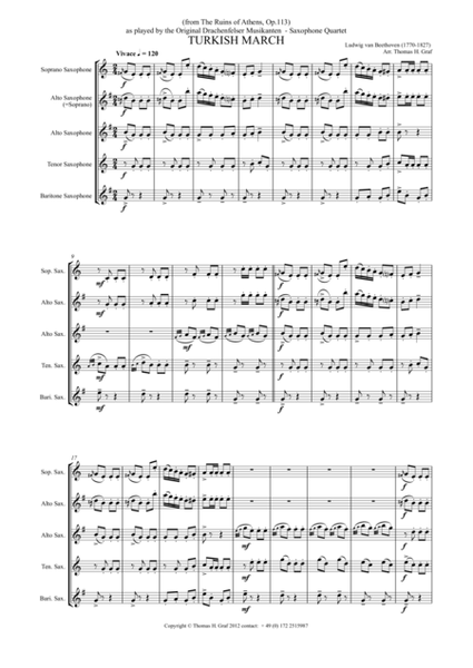 Turkish March - Beethoven - Saxophone Quartet image number null