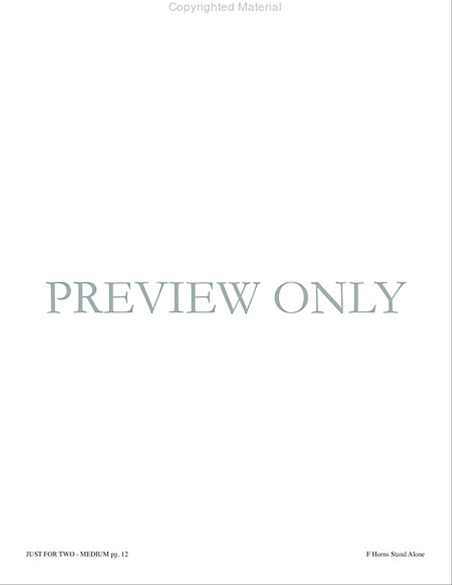 Just for Two Medium (stand alone version) Brass Duet scores gallery preview page 14
