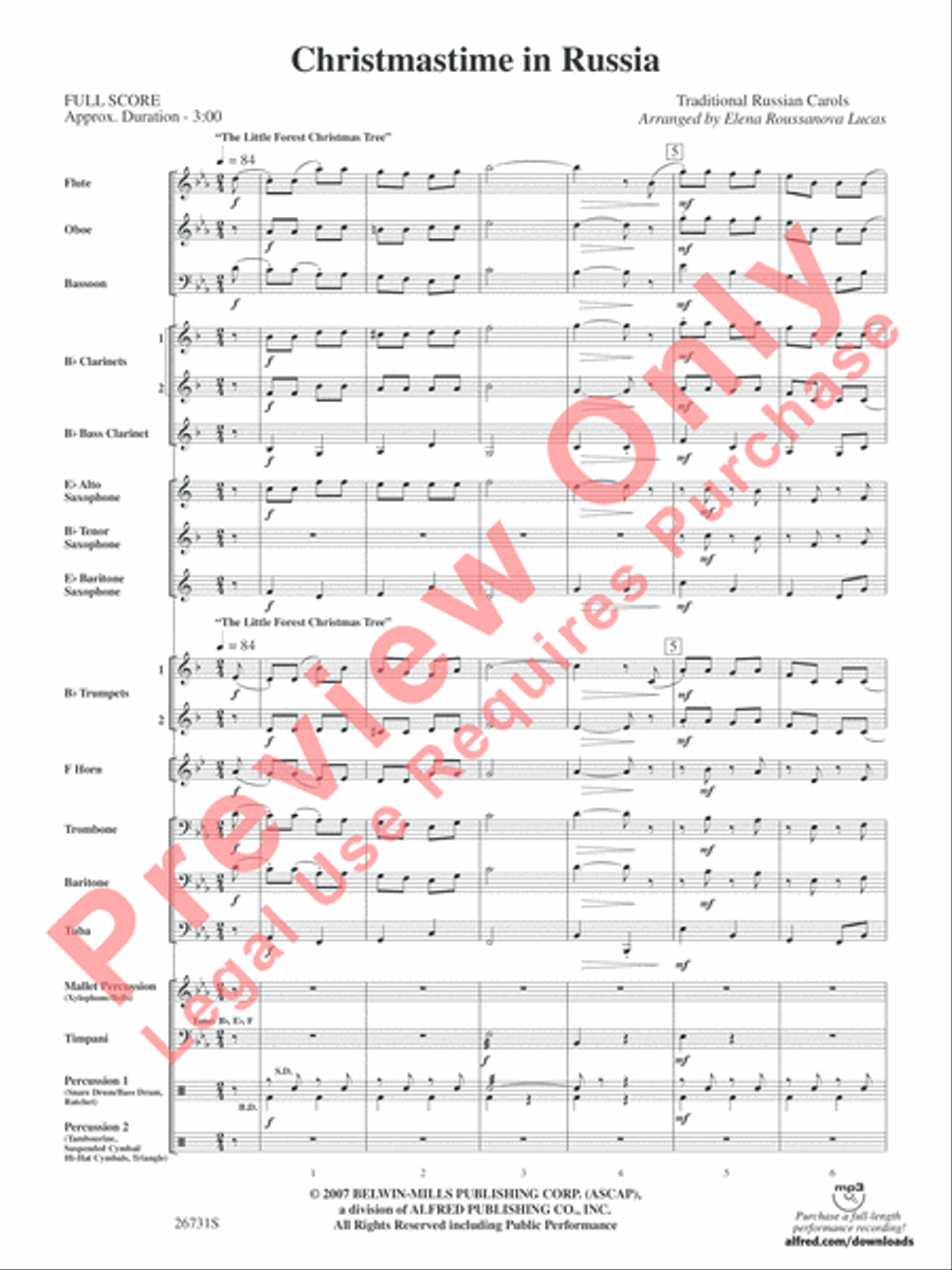 Christmastime in Russia Christmastime in Russia Concert Band scores gallery preview page 4