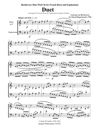 Beethoven: Duet WoO 26 for French Horn & Euphonium