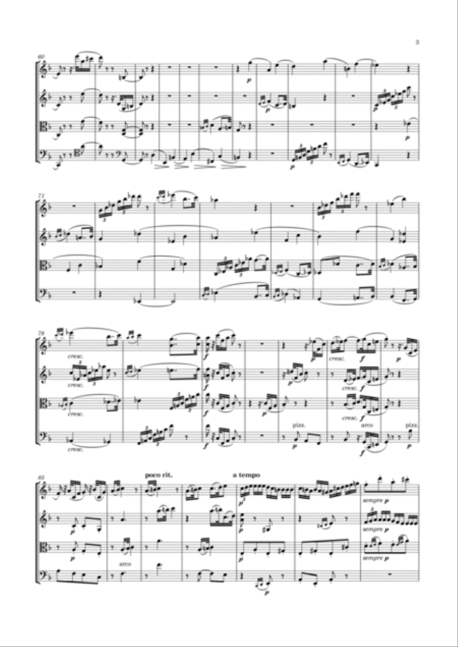 Beethoven - String Quartet No.16 in in F major, Op.135 String Quartet scores gallery preview page 4