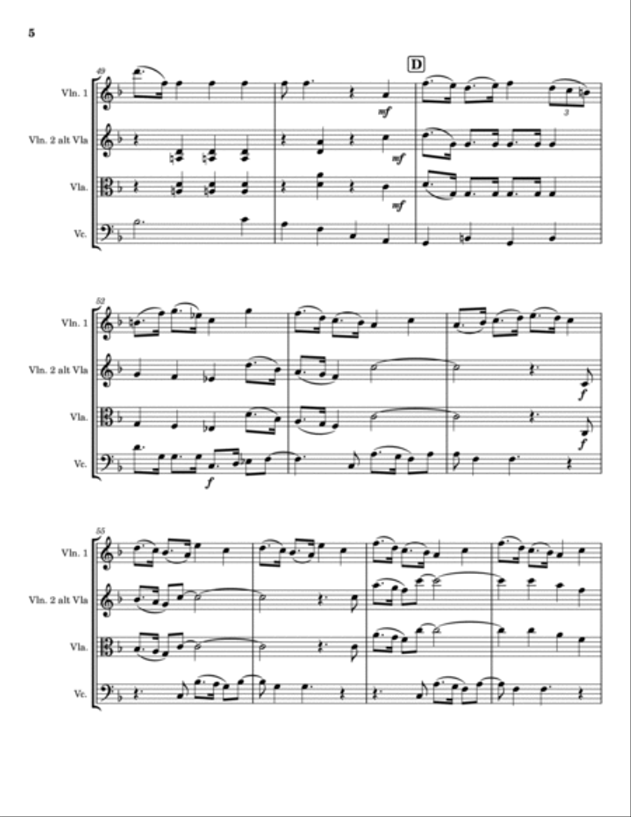 Baby, It's Cold Outside String Trio scores gallery preview page 5