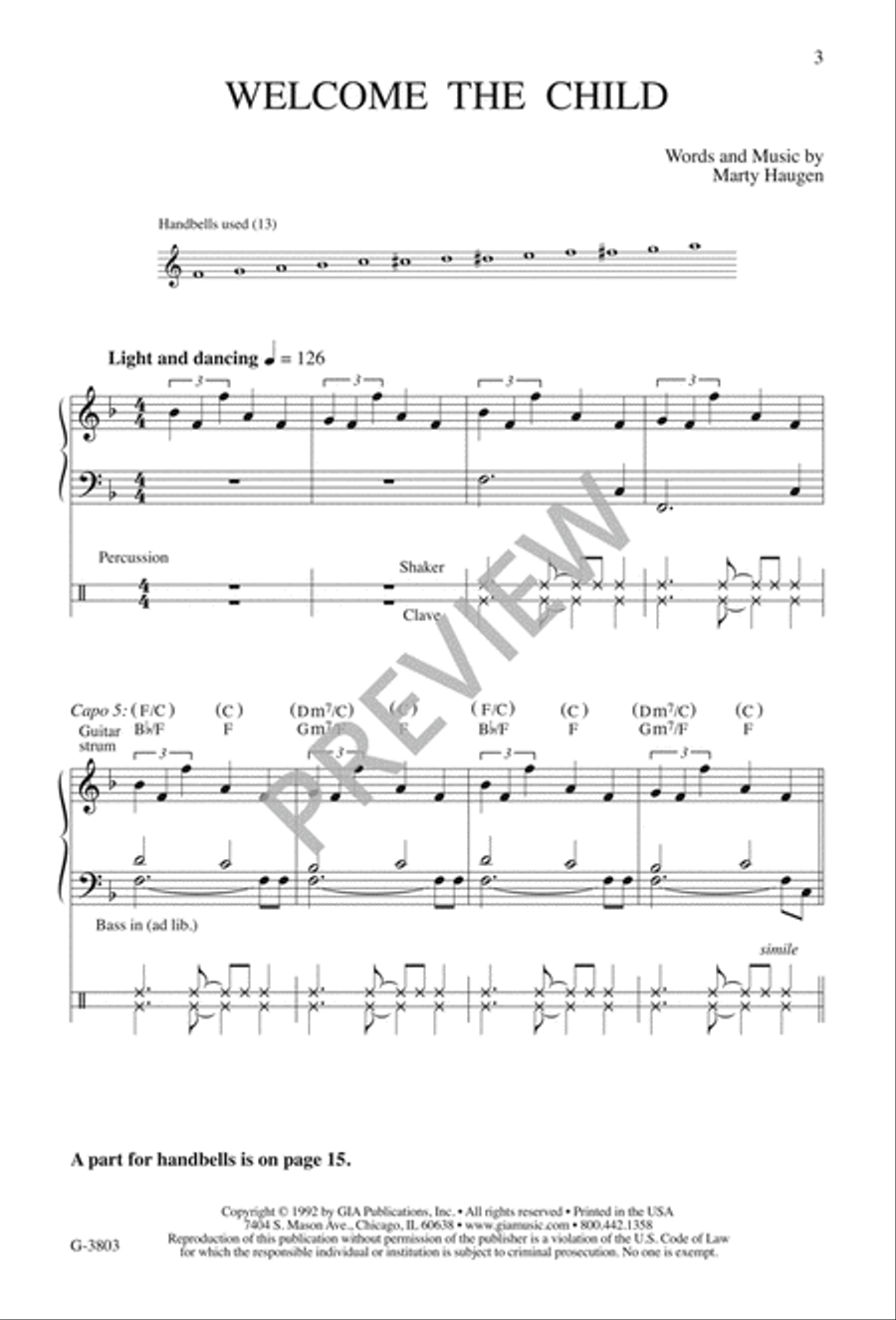 Welcome the Child 4-Part scores gallery preview page 4