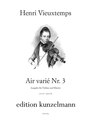 Book cover for Air varié no. 3