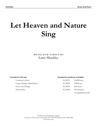 Let Heaven and Nature Sing - Percussion and Bass Score and Parts