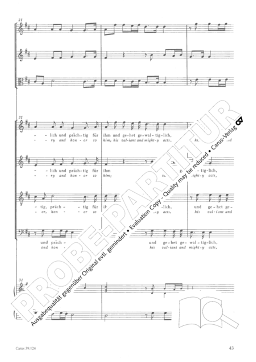 Sing to the Lord a new song (Singet dem Herrn ein neues Lied) 4-Part scores gallery preview page 44