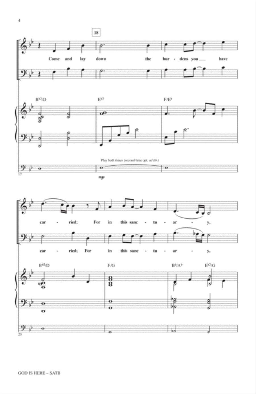 God Is Here 4-Part scores gallery preview page 3