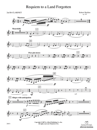 Requiem to a Land Forgotten: 2nd B-flat Clarinet